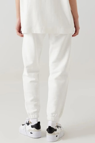 Lacoste Embroidered Women's Joggers Kadın Organik Pamuk Eşofman Altı Beyaz Beyaz