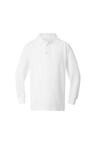 Unisex Çocuk Uzun Kollu Polo Yaka Pamuklu Okul T-Shirt