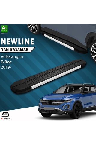 S-dizayn Vw T-roc Newline Aluminyum Yan Basamak 173 Cm 2019 Üzeri A+ Kalite