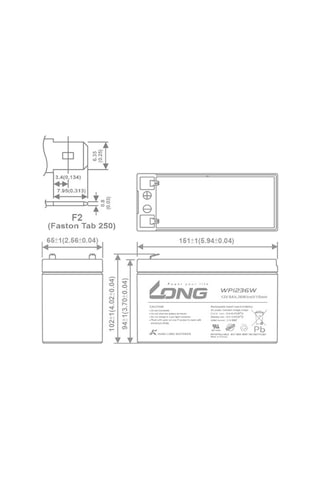 Long WP9-12 12 V 9 AH Bakımsız Kuru Akü