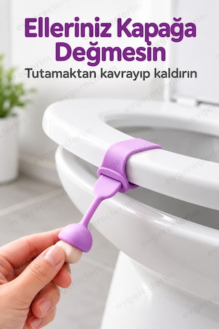 Mantar Tasarımlı Klozet Kapağı Kaldırma Aparatı Hijyenik Tutucu Karışık