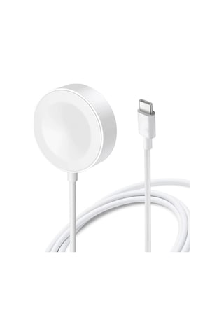 Apple Uyumlu Watch Akıllı Saat Wireless Type-C Şarj Kablosu 1M-Beyaz
