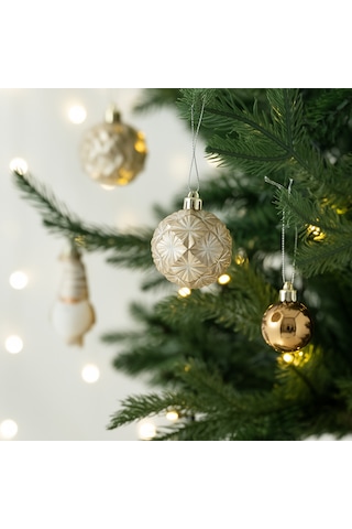 Karaca Home New Year Yılbaşı Bronze 65 Parça Ağaç Süsü Seti