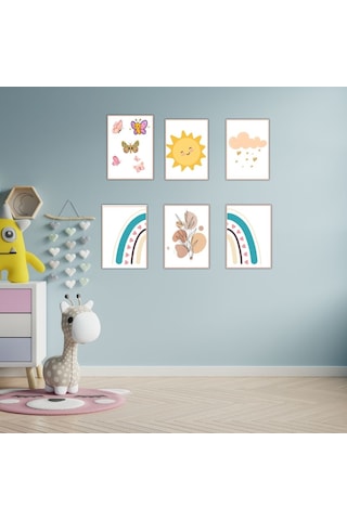 Çocuk Odası Mdf Tablo Poster - Eğlenceli Bebek Odası Duvar Dekorasyonu