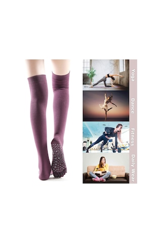 Geeksen Kadınlar İçin Yoga Ve Spor Çorapları - Kaymayan Tabanlı, Pamuklu Ve Konforlu Siyah