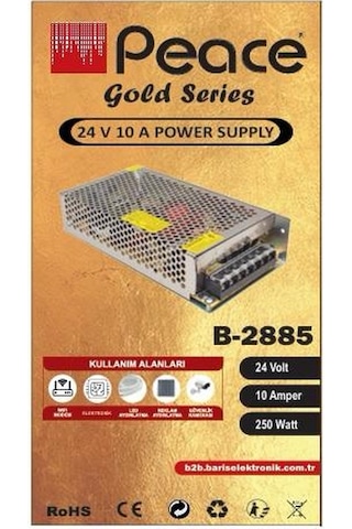 Peace B2885 Led Kamera Adaptörü Metal Kasalı 240w 24v 10a