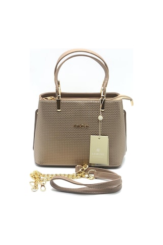 Armine 351 Kadın Deri Çanta Siyah - Altın