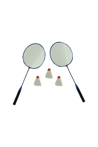 Set Badminton Seti Metal 2 Raket 3 Top