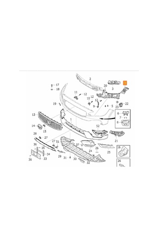 Longserng Volvo S90 V90 Tampon Braketi Ön Sol 2017-2020