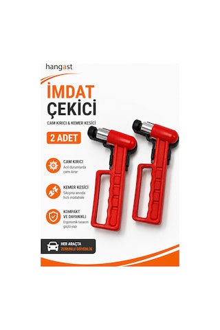 2 Adet İmdat Çekici Acil Çıkış Çekici Cam Kırma Çekici Asacaklı İmdat Çekici Oto Acil Çıkış Çekici Cam Kırıcı
