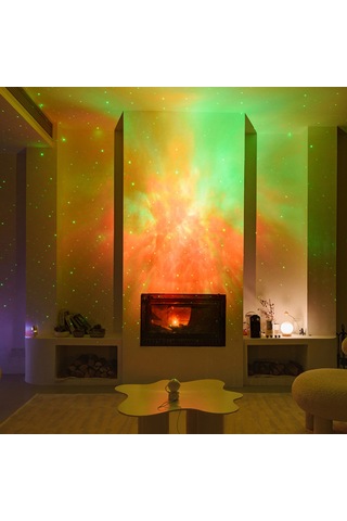 Ximistore9 Uzaylı Galaksi Yıldız Projeksiyon Lambası - Yatak Odası Romantik Stüdyo Işığı - Kreatif Hediye Yıldızlı Gece Lambası Kumanda Yok Çok Renkli