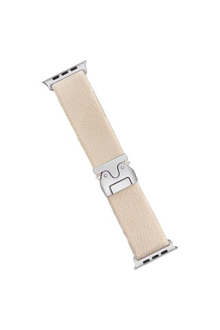 Tedar Apple Watch 42mm Forest Kumaş Kordon - Krem Najmaddin