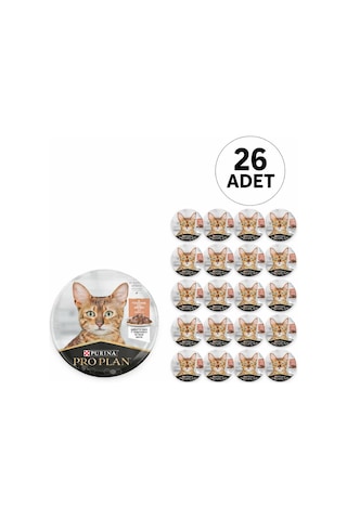 Pro Plan Pouch Indoor Somonlu Yaş Kedi Maması 26x 85 Gr