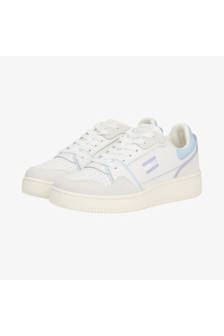 Tommy Hilfiger Tommy Jeans Retro Basket Kadın Beyaz/mavi Spor Ayakkabı En0en02818 Beyaz