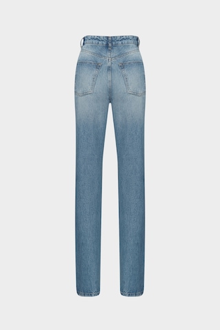 Açelyaokcu High Waist Straight Leg Blue Jean Mavi