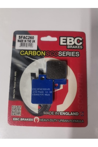 Ebc Sfac260 1999-2005 Vespa Et 4 Uyumlu Ön Fren Balatası Karbon Balata