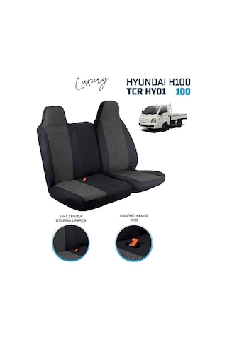 Hyundai H 100 Kamyonet Koltuk Kılıfı Sabit Başlıklı Ön Takım Siya Hyundai H 100 Kamyonet Koltuk Kılıfı Sabit Başlıklı Ön Takım Siya