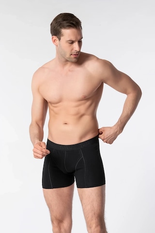 Hepsine Rakip 4 Lü Tutku İç Giyim Pamuklu Likralı Erkek Boxer 0114 Siyah