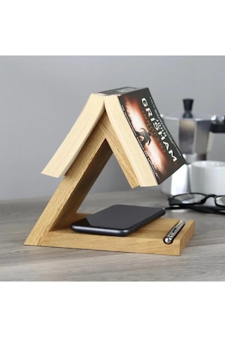 Kitap Sayfası Tutucu Standı, Ahşap Üçgen Ayraç, Masa Üstü Kitap Okuma Desteği Kitap Standı,