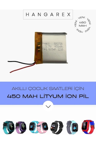 Akıllı Çocuk Saati Pili Lityum İon 450 Mah 3,7 V Saat Pili