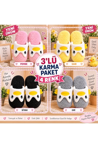 Moon Cloud Karma Peluş Terlik Pofuduk Sıcak Tutan Ev Terlik Çeyizlik - Hediyelik Zyn296 Penguen