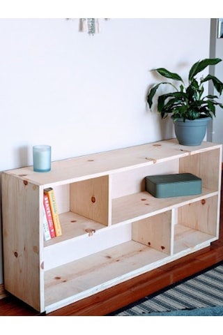Ahşap Konsol Kitaplık 170 X 90 Cm Açık Ceviz
