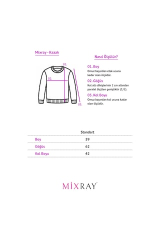 6183 Kadın Nopeli Oversize Triko İnce Kazak Mor Mor