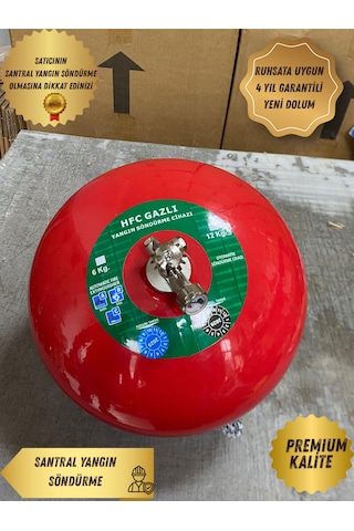 12 Kg Sprinkerli Tavan Tipi Gazlı Otomatik Söndürme Tüpü