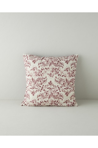 English Home Marbling Dolgulu Kırlent 45x45 Cm Bej Bordo