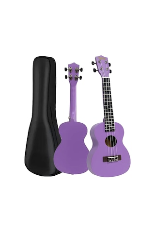 Midex Ukx-233prp Mor Concert Ukulele Askı Çanta Metod Pena