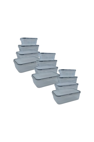 Buffer® 3 Adet 4'Lü Iç Içe Kilitli Kapaklı Plastik Saklama Kabı Çok Renkli