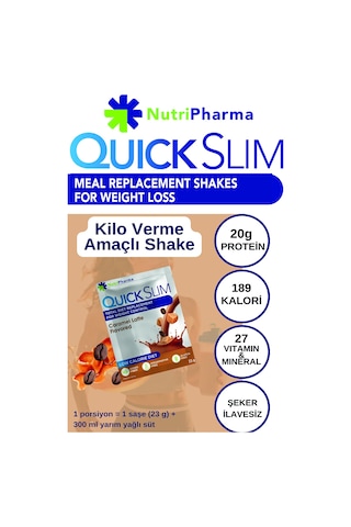 Quick Slim Öğün Yerine Geçen Shake - 30 Saşe - Karamel Latte