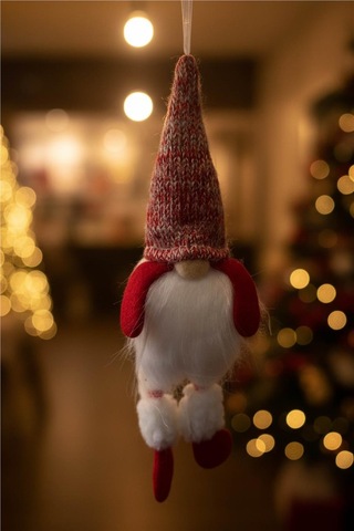 Yılbaşı Ağaç Süsleri Koleksiyonu - Kırmızı Şapkalı Noel Baba Ağaç Süsü