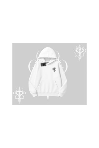 Adorable Kawaii Kedi Arka Baskılı Kapşonlu Sweatshirt