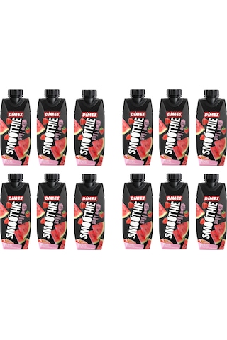 Dimes Smoothie Karpuz Çilek Elma 310 Ml X 12 Adet