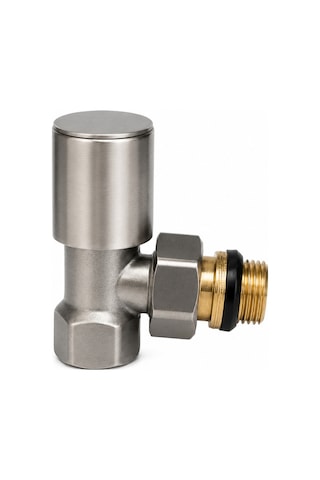 Radyatör Havlupan Vanası Köşe Tip 1/2'' İnox Mat Krom Radyatör Havlupan Vanası Köşe Tip 1/2'' İnox Mat Krom