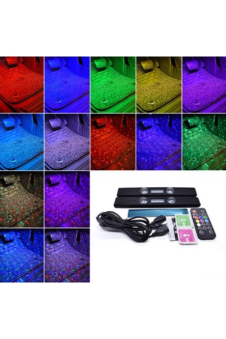 Yifomall Araba Işığı Rgb 3w Usb Şarjlı, Ses Kontrollü Ritim, 300mah Batarya, Güçlü Mıknatıs, Siyah D88 Kumanda Yok Diğer
