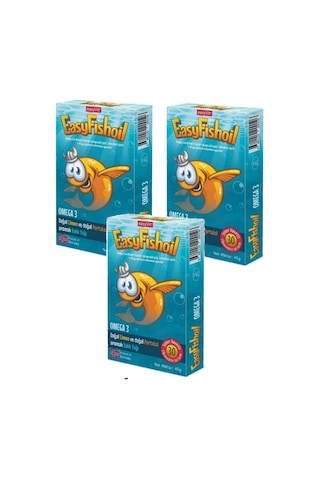 Easyfish Oil Omega 3 30Tablet Limon Ve Portakallı 3 Adet