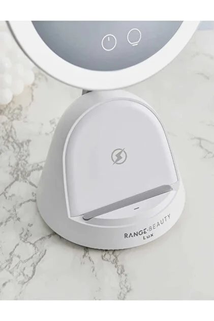 Range Beauty Lux Makyaj Aynası 15w Kablosuz Hızlı Şarj 3 Farklı Işık Dokunmatik Beyaz