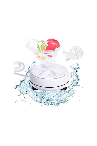 Ayt Sunup Taşınabilir Seyahat Tipi Mini Ultrasonik Usb Li Yıkama Makinesi Çamaşır Makinası 10x5.5 Cm
