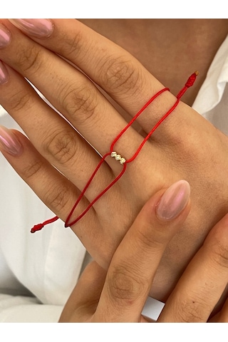 14 Ayar Altın Üç Dorikalı Tasarım Zarif Altın Bileklik Altın