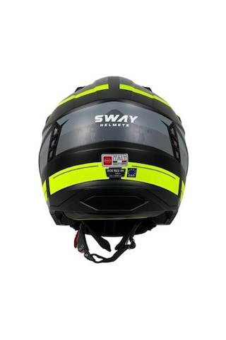 Sway X1-x Seul Track Modüler Full Face Çene Sökülebilen Motosiklet Kaskı Xl Beden Siyah Sarı Siyah - Sarı