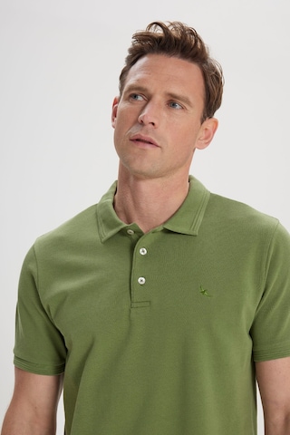 AC&Co / Altınyıldız Classics Erkek Slim Fit Dar Kesim Polo Yaka %100 Pamuk Kısa Kollu Tişört Yeşil