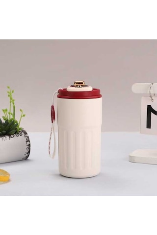 Pazly 316 Paslanmaz Çelik Arabası Olabilir Kahve Termos Fincanı Kırmızı Renk Kırmızı