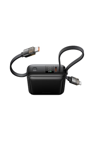 Mcdodo Mc-2550 10000mah 22.5w Dahili Kablolu Mini Powerbank Siyah