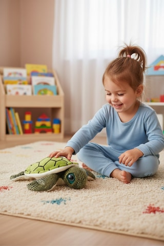 Sevimli Deniz Kaplumbağası Peluş Oyuncak - Yumuşak Uyku Ve Oyun Arkadaşı 30 Cm Çok Renkli