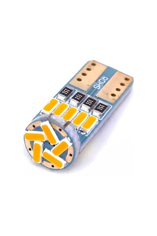 24v 15 Led T10 Dipsiz Park Ampulü Turuncu Işık - Tır & Otobüs Uyumlu 2 Adet