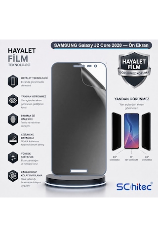 Samsung Galaxy J2 Core 2020 Uyumlu Ön Yüzey Hayalet Privacy Hidrojel Ekran Koruyucu 72836888
