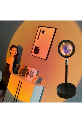 Vkemall Rgb 16 Renkli Gölge Projeksiyon Lambası - Akıllı Uygulama Ve 24 Tuşlu Kumanda İle 360 Ayar, Oda Ambiyanı, Fotoğraf Işığı, Gece Lambası Siyah