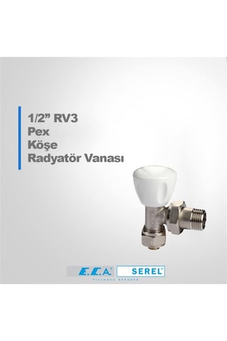 Eca Rv3 Köşe Radyatör Vanası 1/2 Pex-al Boru Bağlantılı Diğer